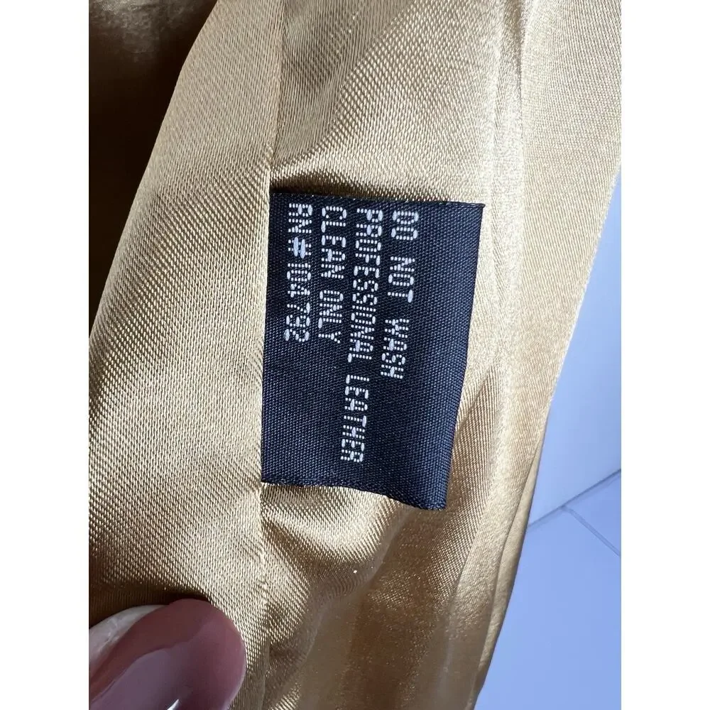 Vintage Leather Suede Vest Button Up Pockets Tan Brown Men's Size XL